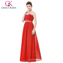 Grace Karin Modische Backless Red Lange Chiffon Abend Prom Party Kleid CL6115-1 #